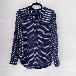 Madewell Broadway & Broome Polka Dot Silk Blouse